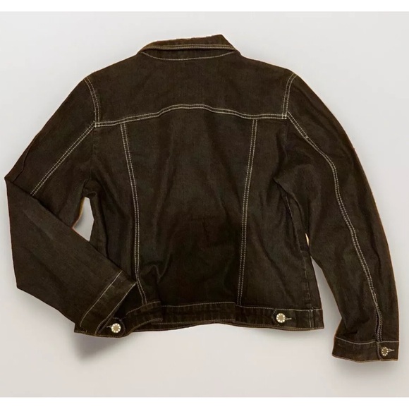 Women’s Baccini Black Stretch Denim Jacket - XL EUC - Picture 2 of 8